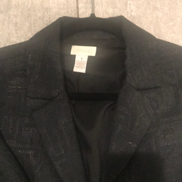Black Blazer with Silver Accent Threads - Picture 2 of 2